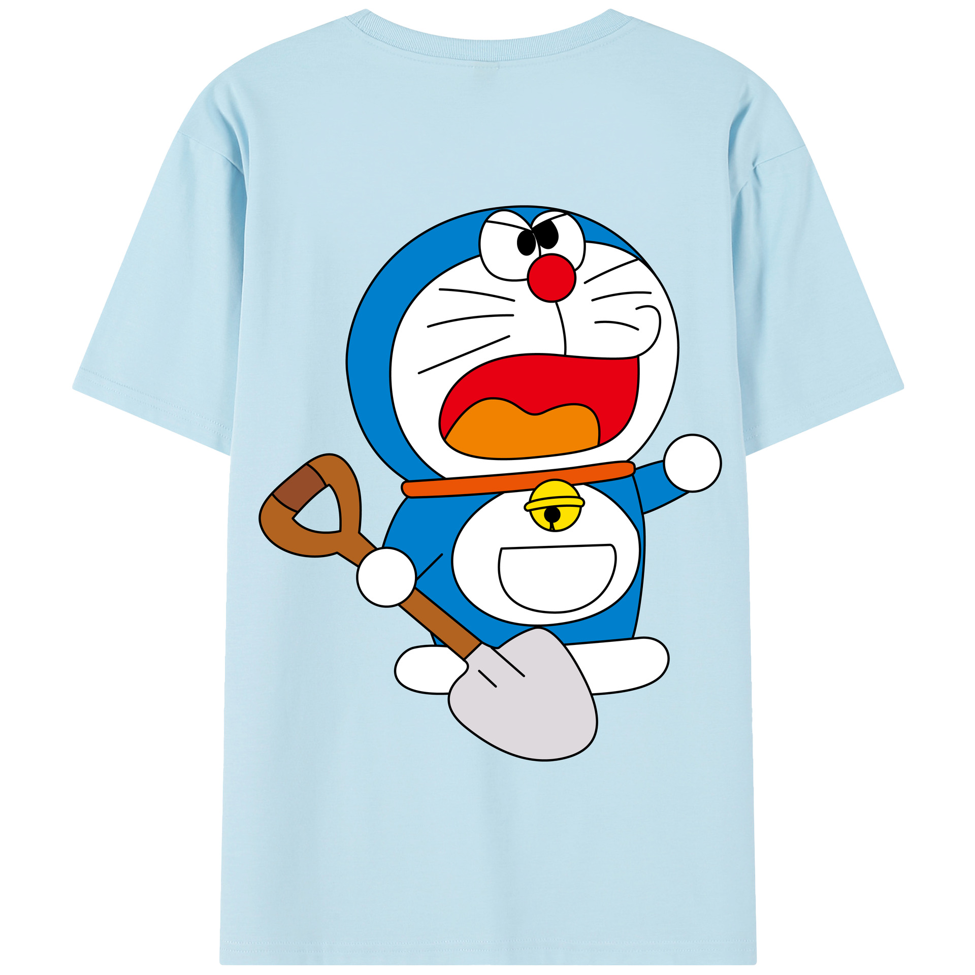 （画像用） ドラえもん Doraemon 綿100％半袖Tシャツ（背面プリント）